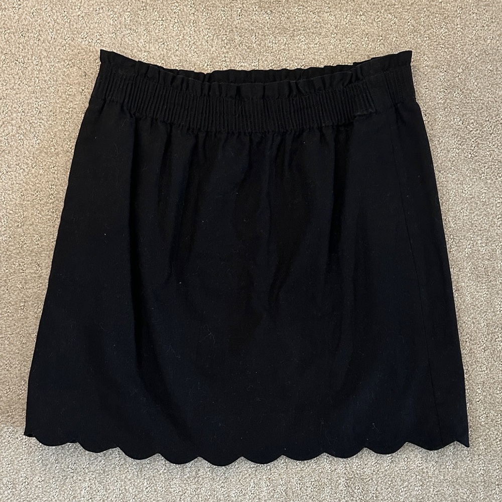 J. Crew - Scalloped Linen Miniskirt